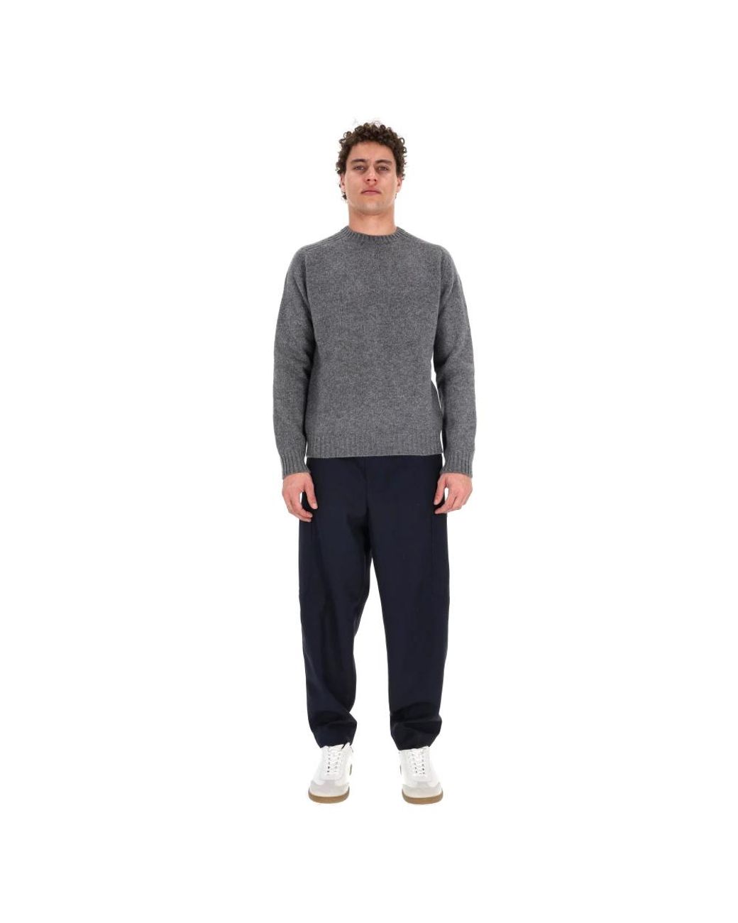 Herno Rundhals-Strickware in Gray für Herren