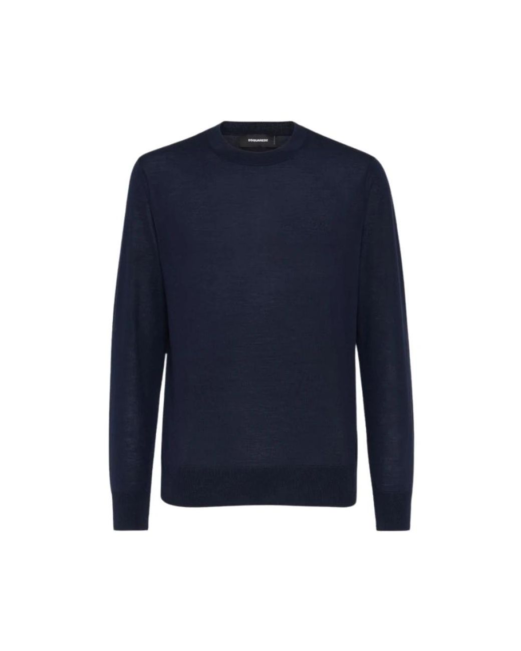 DSquared² Blue Round-Neck Knitwear for men