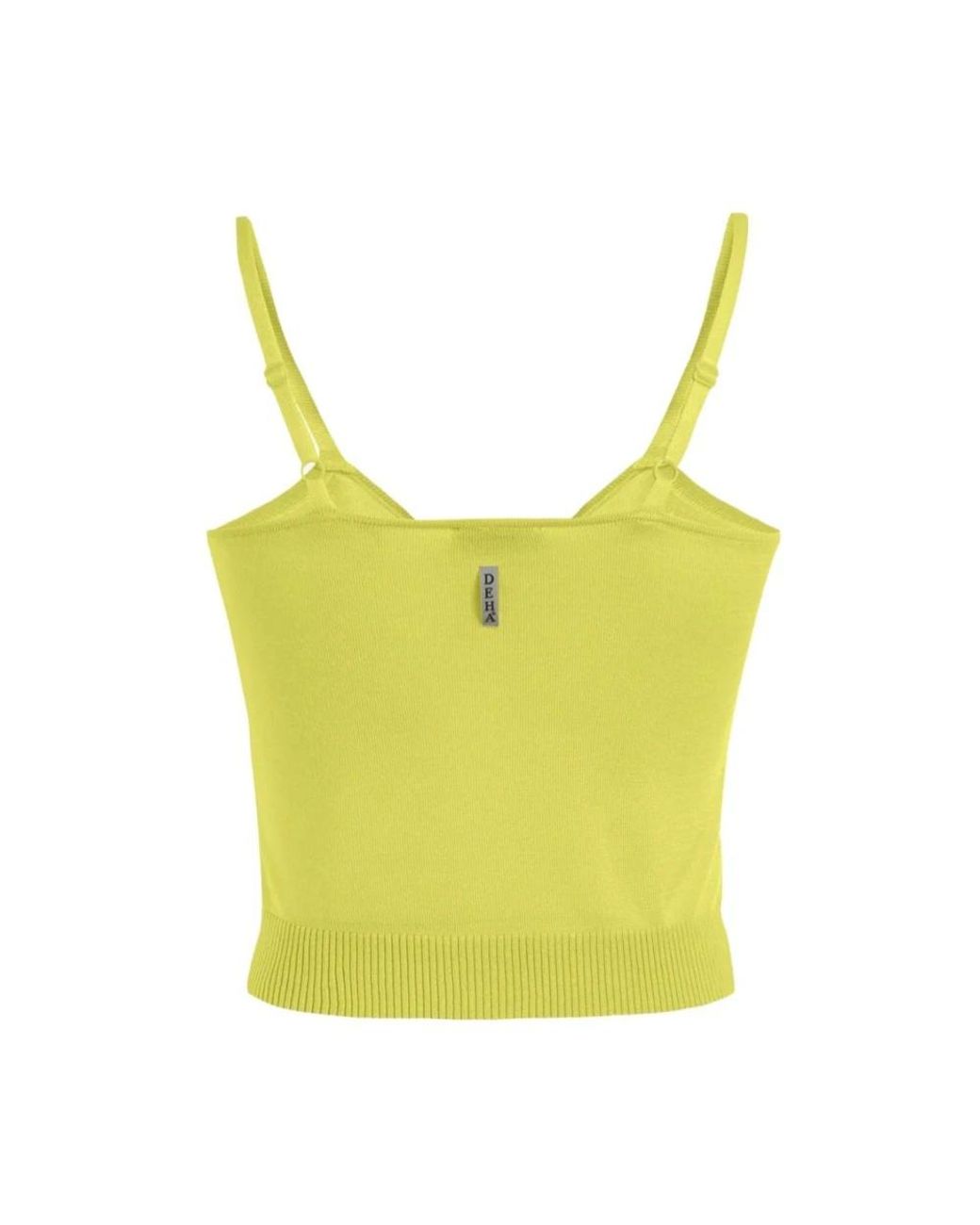 Deha Yellow Sleeveless Tops