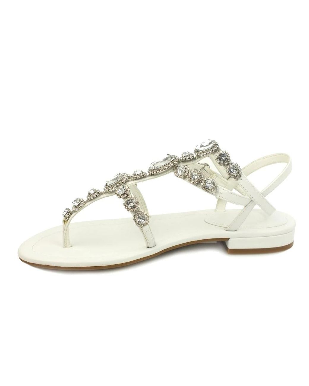 Guess White Flat Sandals
