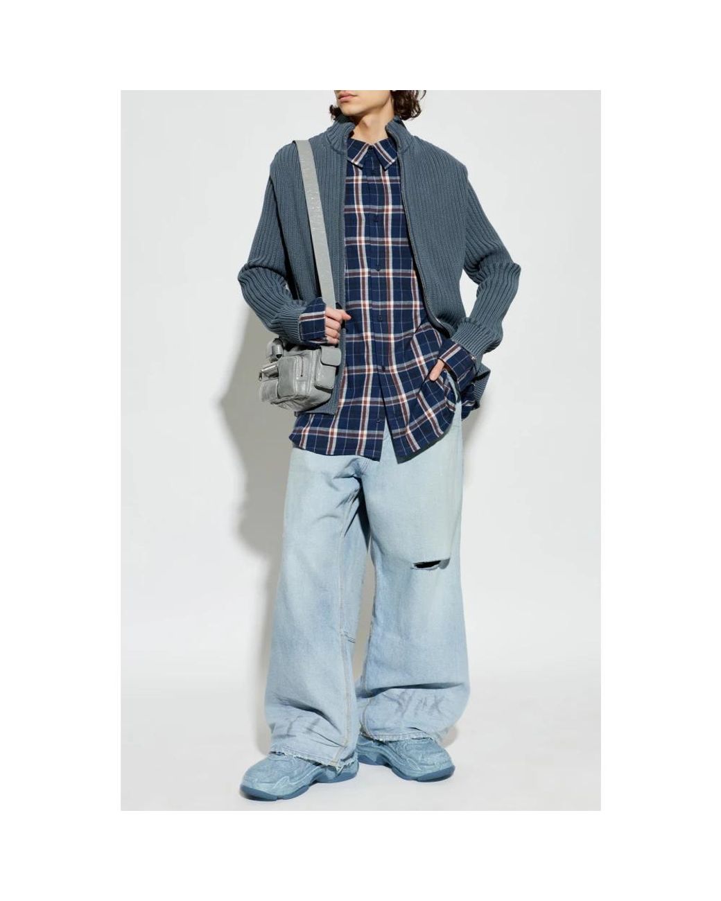 Balenciaga Blue Cardigans for men