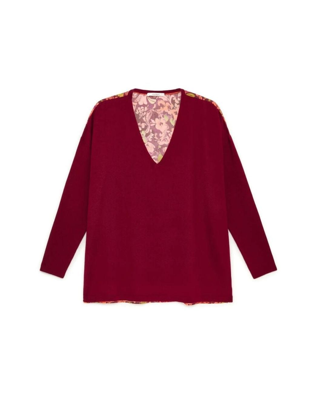 Maliparmi Red V-Neck Knitwear