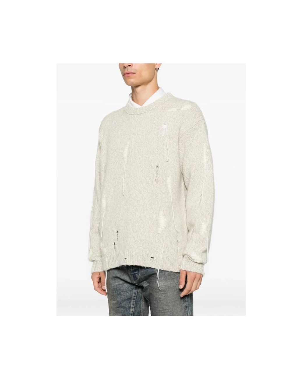 ATOMOFACTORY White Round-Neck Knitwear for men