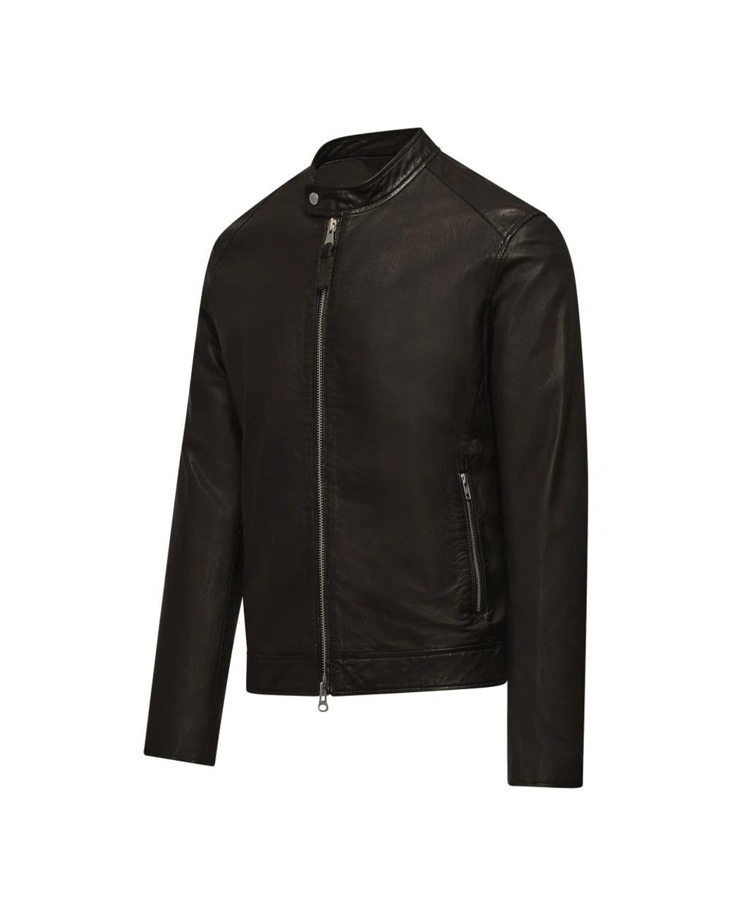 Leather Jackets di Bomboogie in Black da Uomo