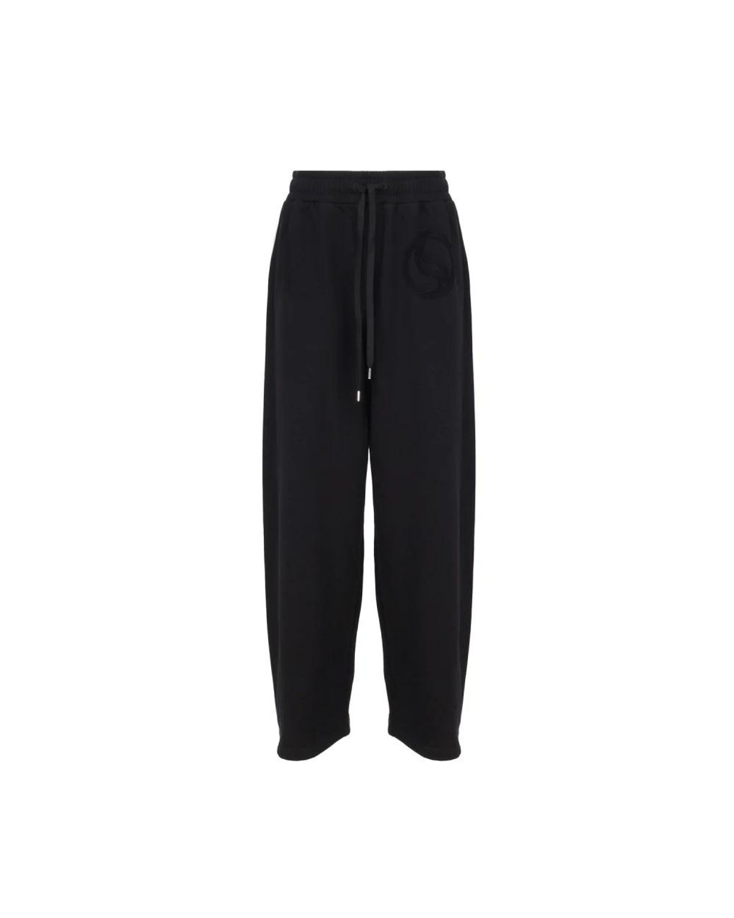 Stella McCartney Broeken ,Zwart ,Katoen Logo Joggingbroek in het Black