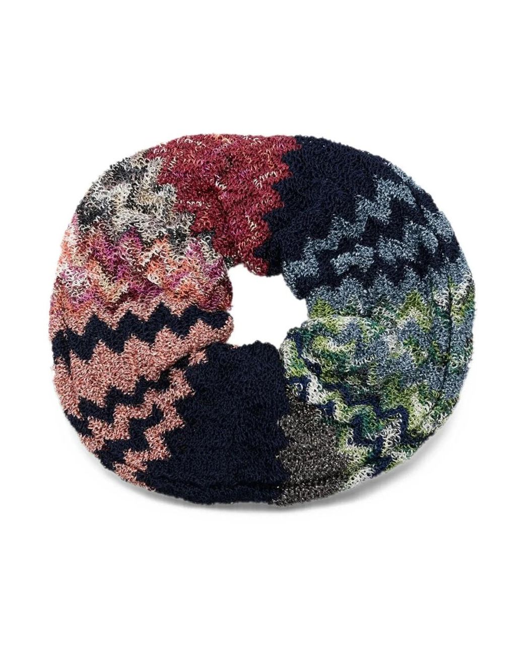 Missoni Blue Zigzag Strick-Stirnband