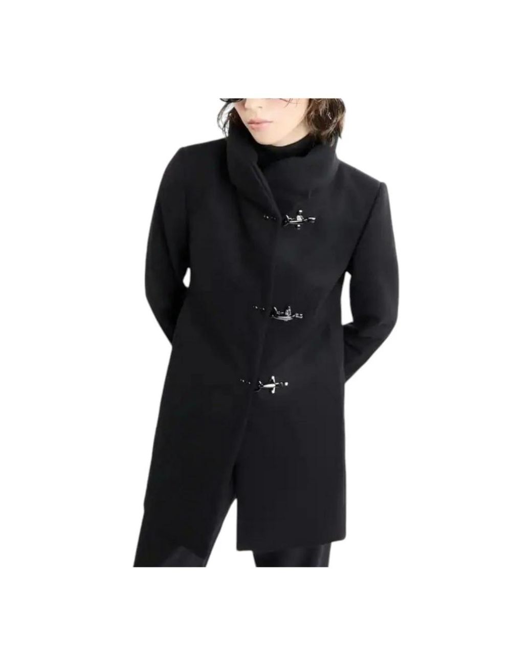 Fay Black Single-Breasted Coats