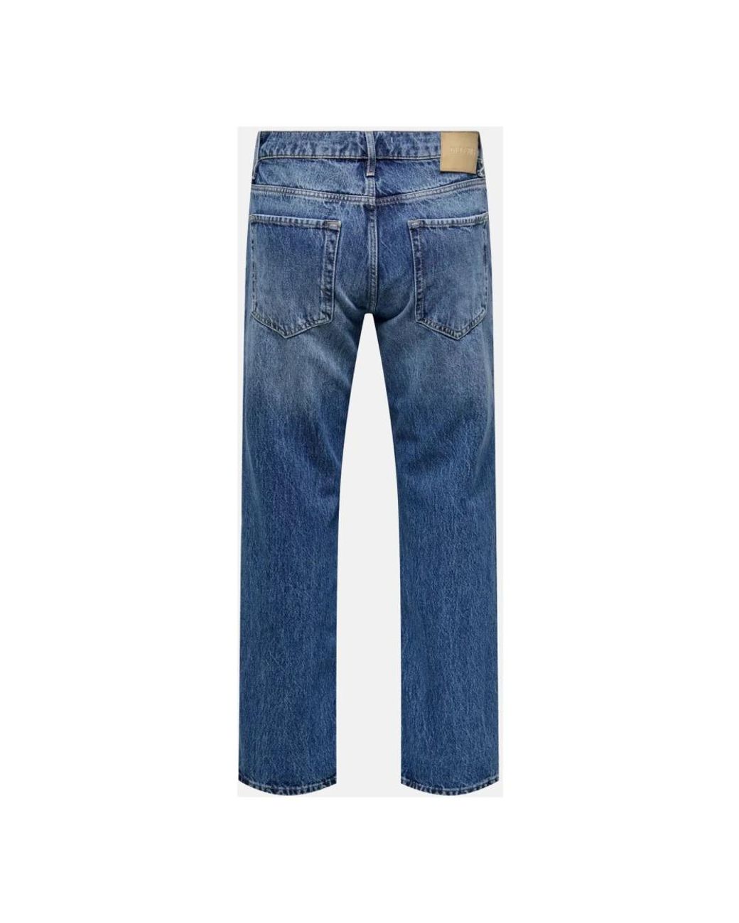 Only & Sons Blue Straight Fit Jeans for men