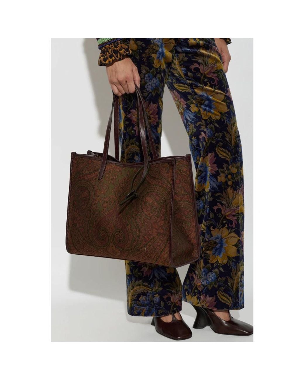 Etro Brown Shopping Bags