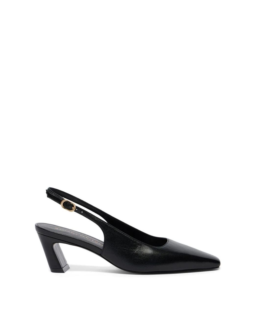 Stuart Weitzman Black Stassi Slingback 50