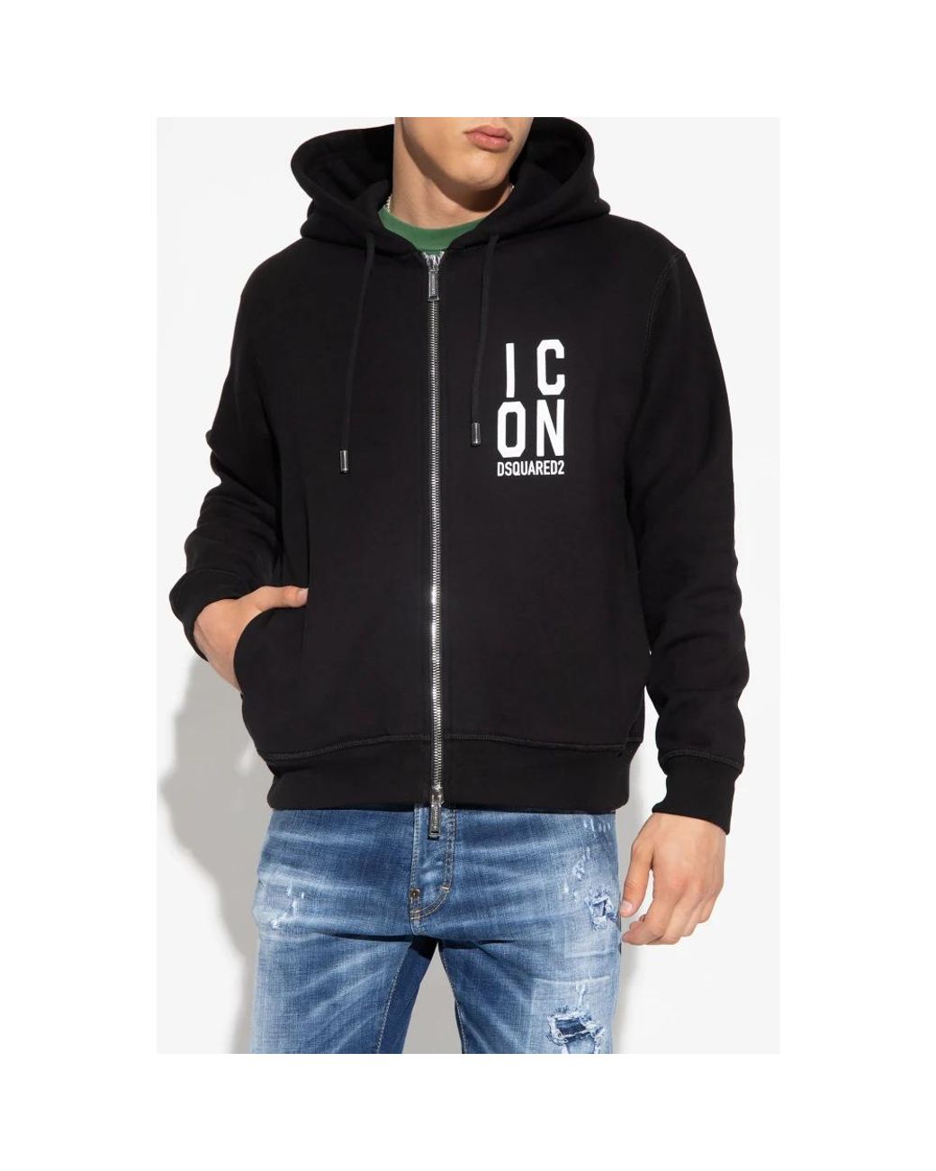 DSquared² Black Zip-Throughs for men