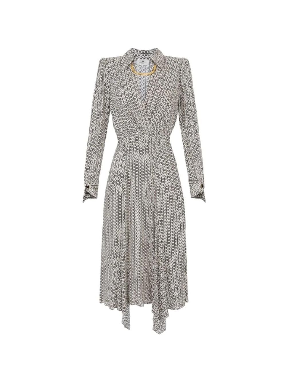 Elisabetta Franchi Gray Midi Dresses
