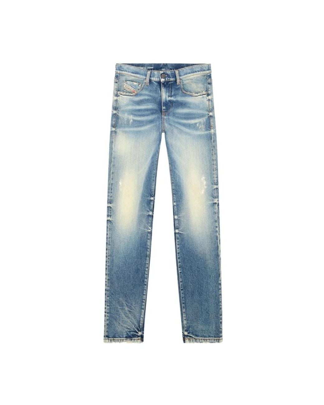 DIESEL Blue Straight Jeans for men