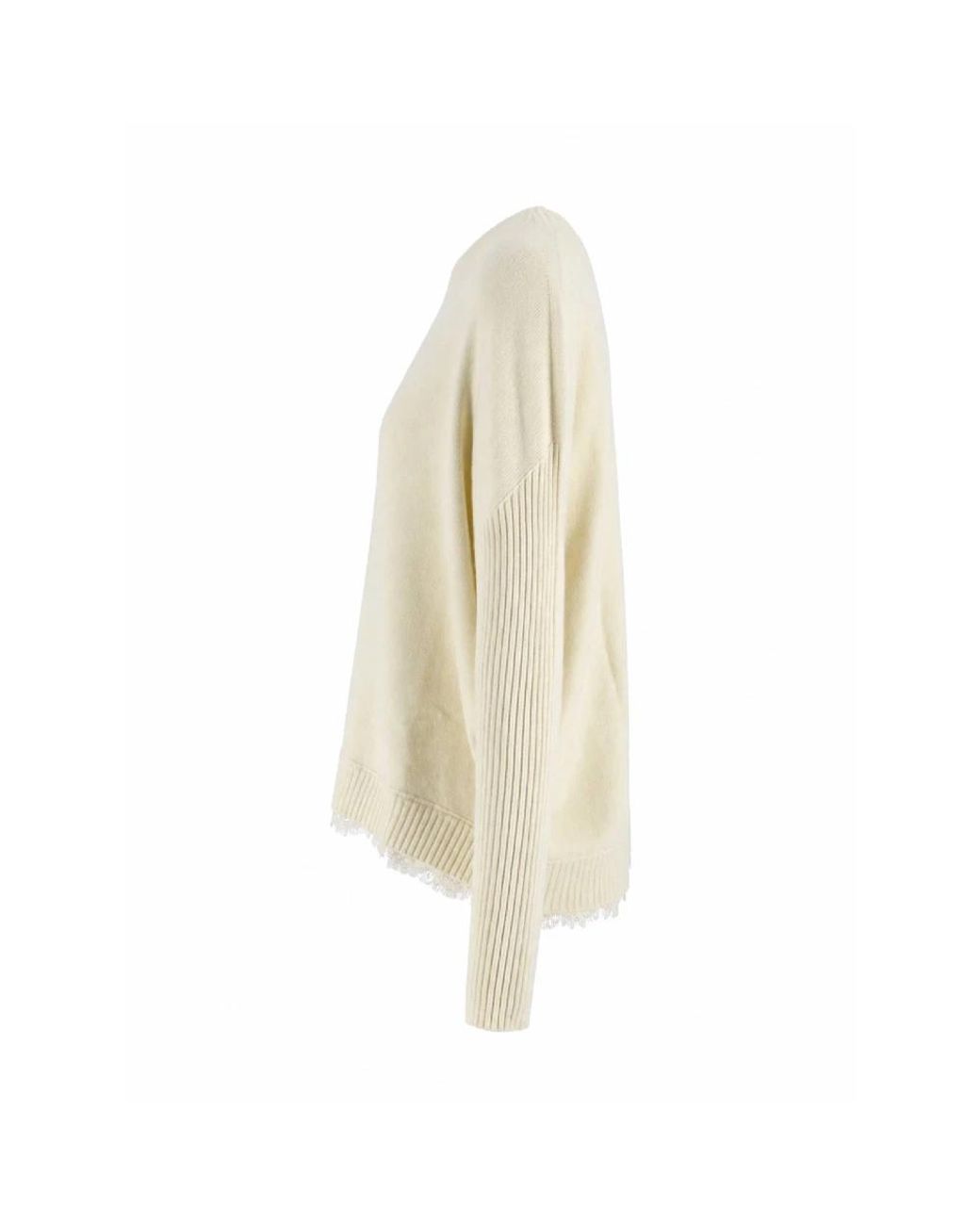 Ermanno Scervino White Round-Neck Knitwear