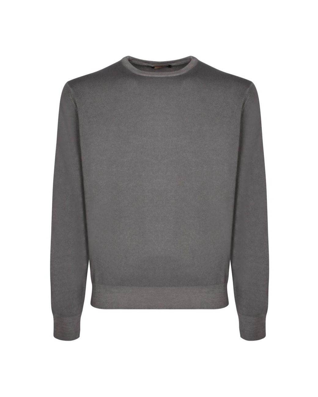 Dell'Oglio Gray Round-Neck Knitwear for men