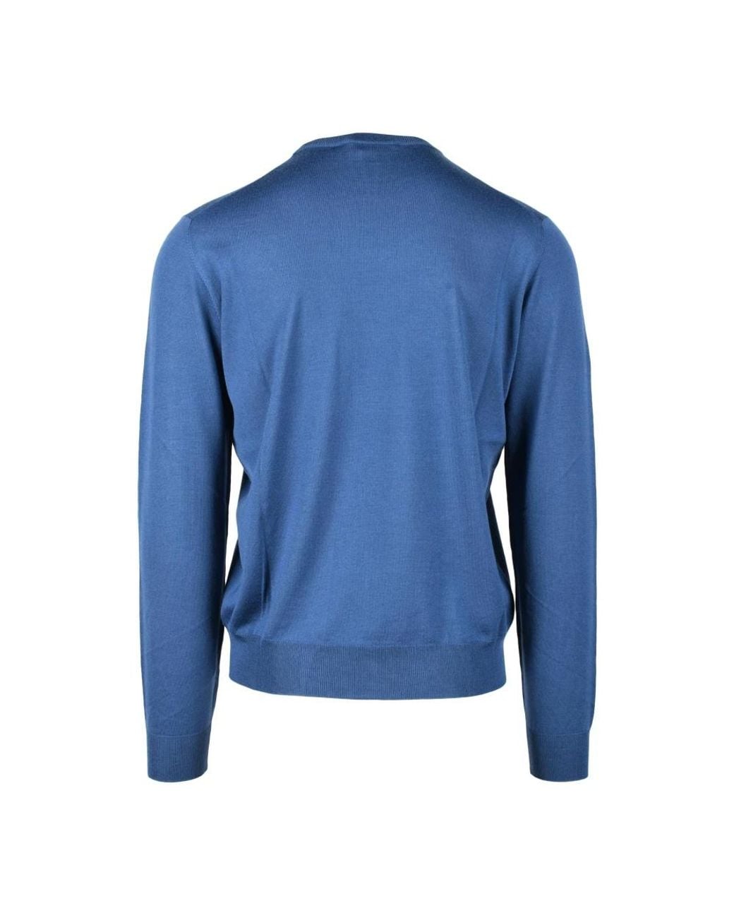 FILIPPO DE LAURENTIIS Blue Round-Neck Knitwear for men