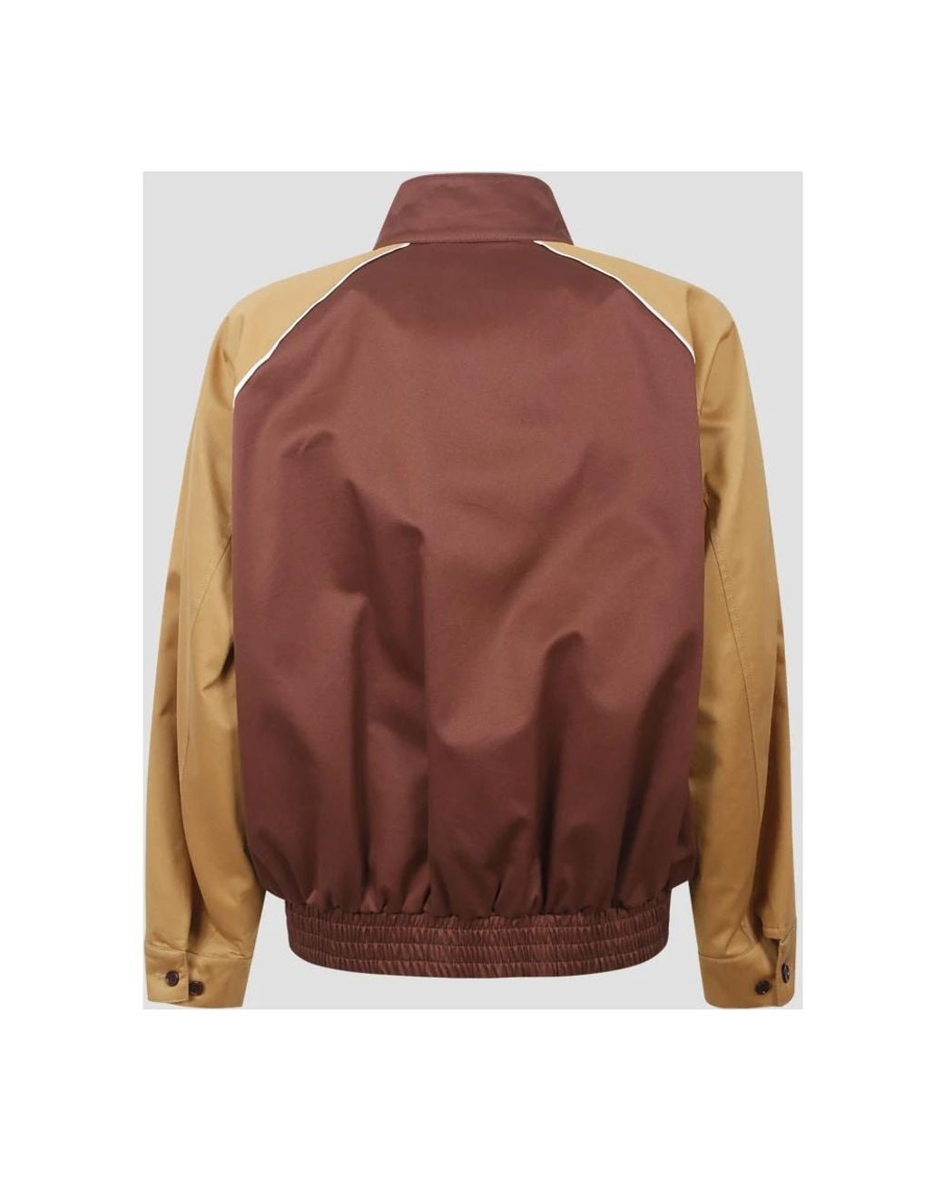 Marni Jassen ,Bruin ,Katoen Groene Leren Jas Met Shearling Panelen in het Brown voor heren