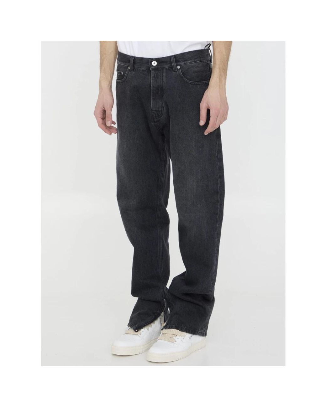 Off-White c/o Virgil Abloh Black Straight Fit Jeans for men