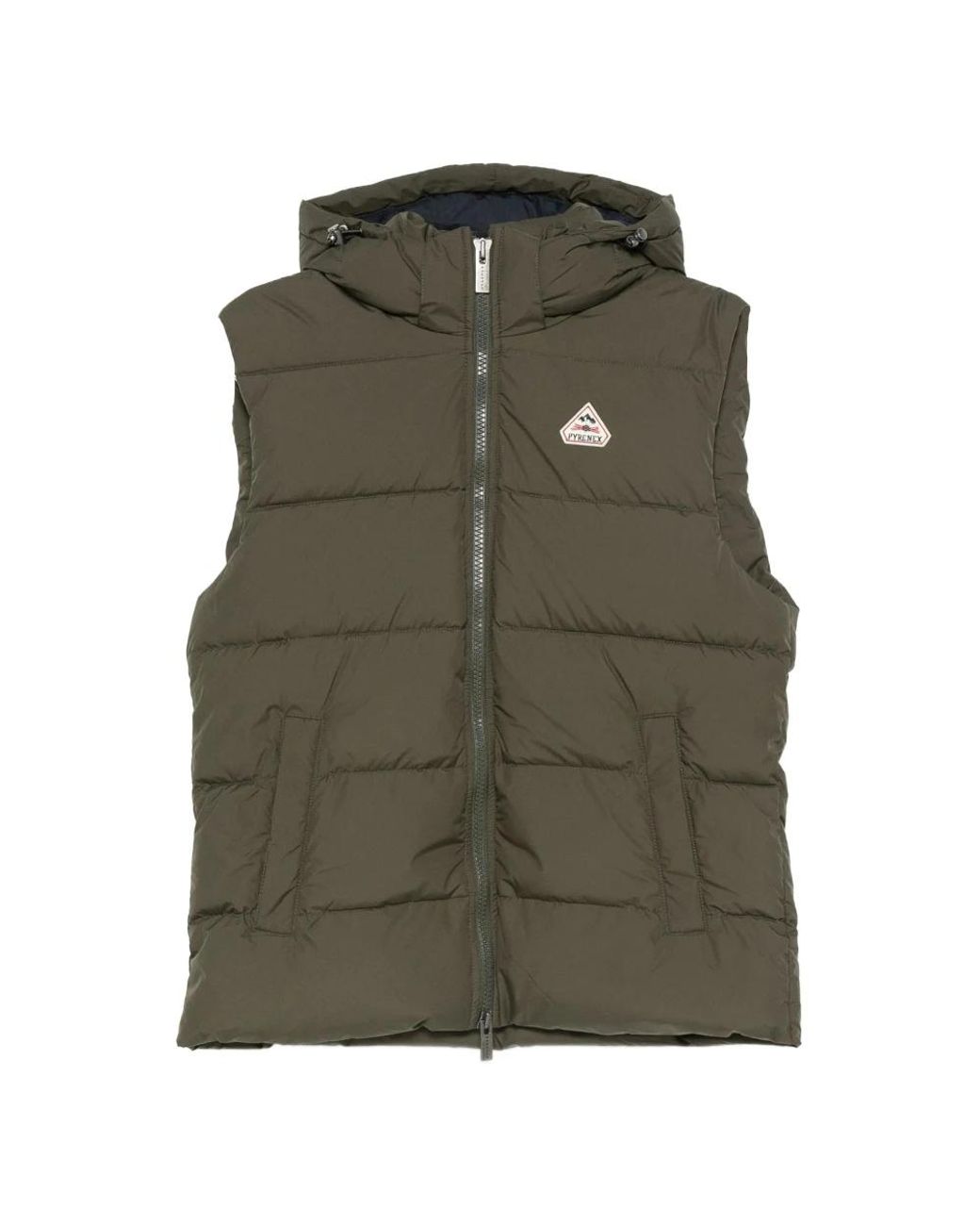 Pyrenex Fitness ,Groen ,Leer Spoutnic Mini Ripstop Hooded Vest in het Green voor heren