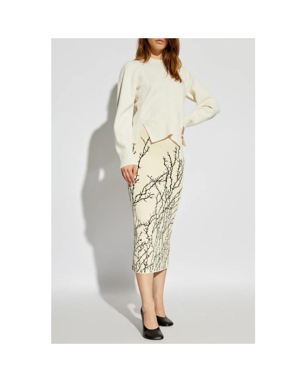 McQueen White Round-Neck Knitwear