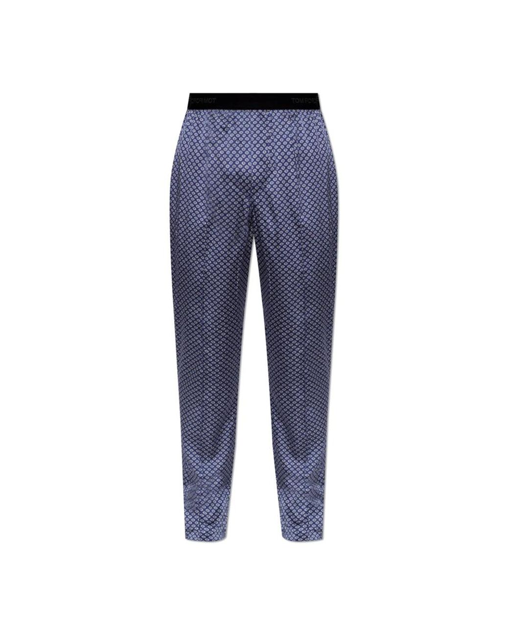 Tom Ford Zijden Pyjamabroek in het Blue voor heren