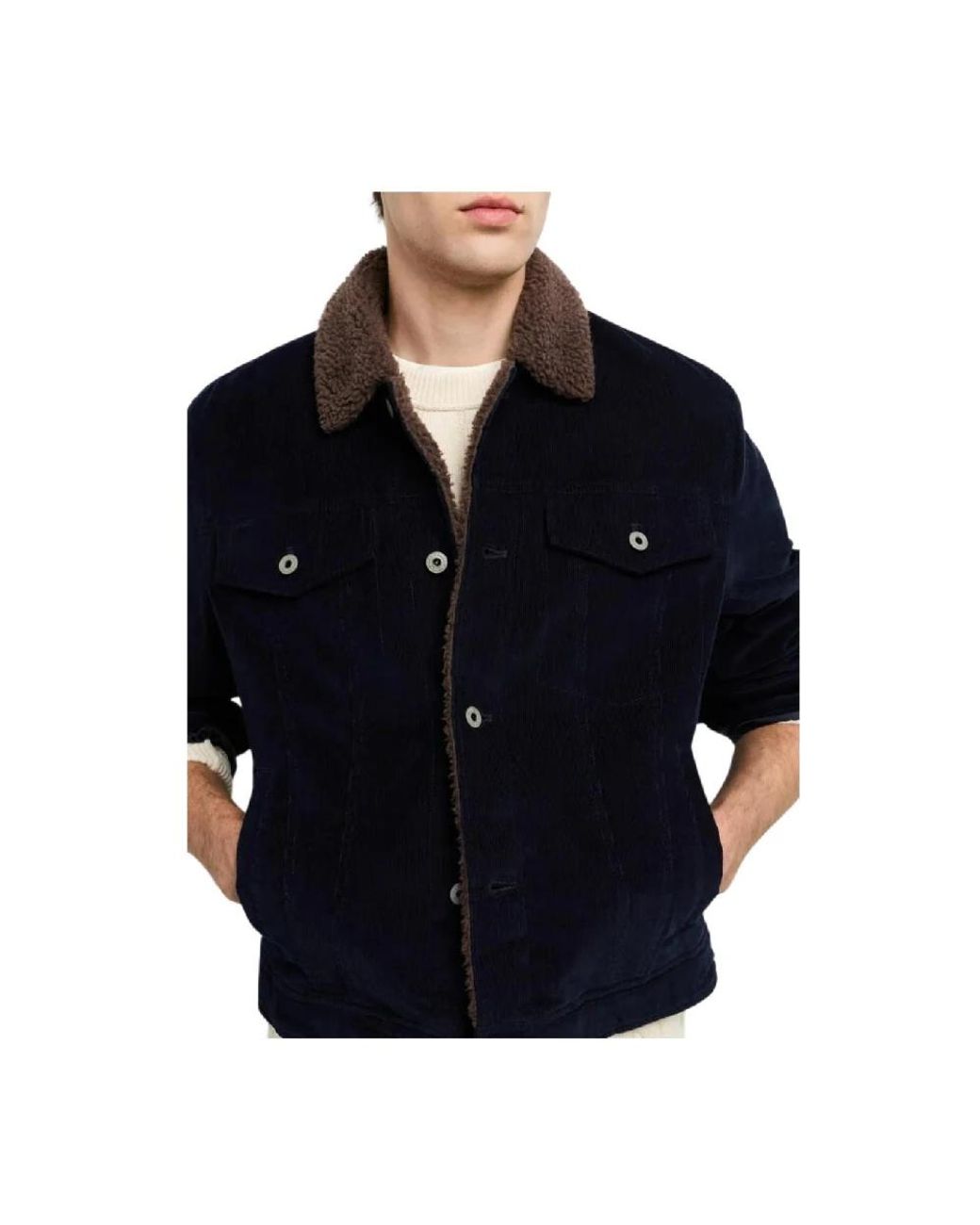Pepe Jeans Black Faux Fur & Shearling Jackets for men