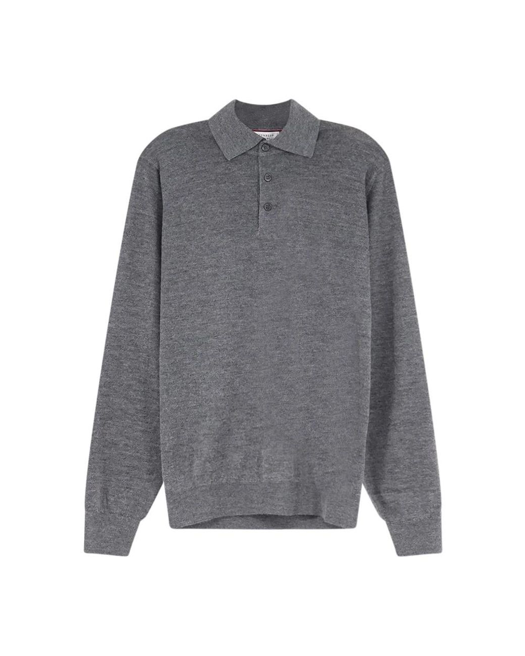 Brunello Cucinelli Gray Cashmere Knitwear for men