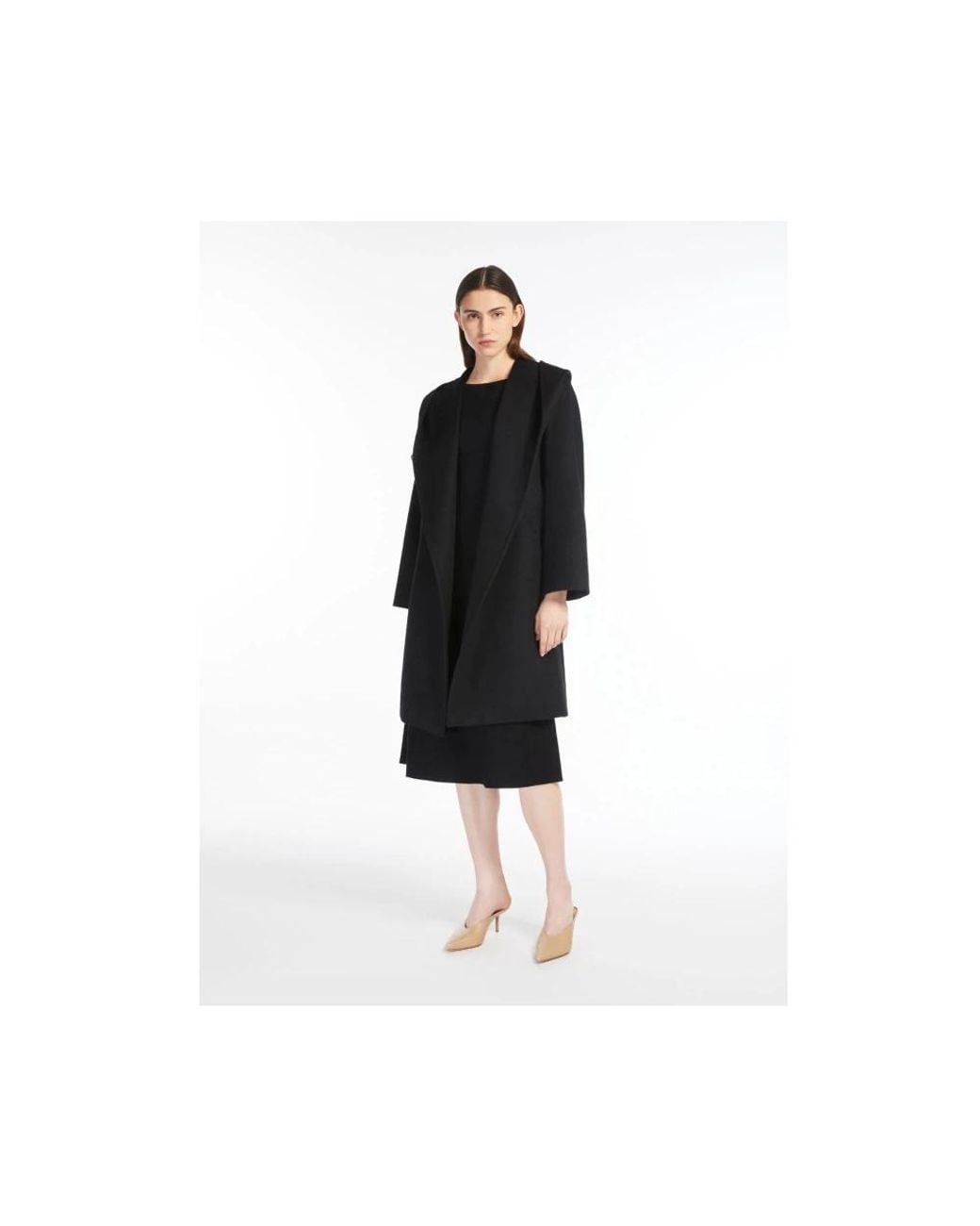 Max Mara Black Belted Coats
