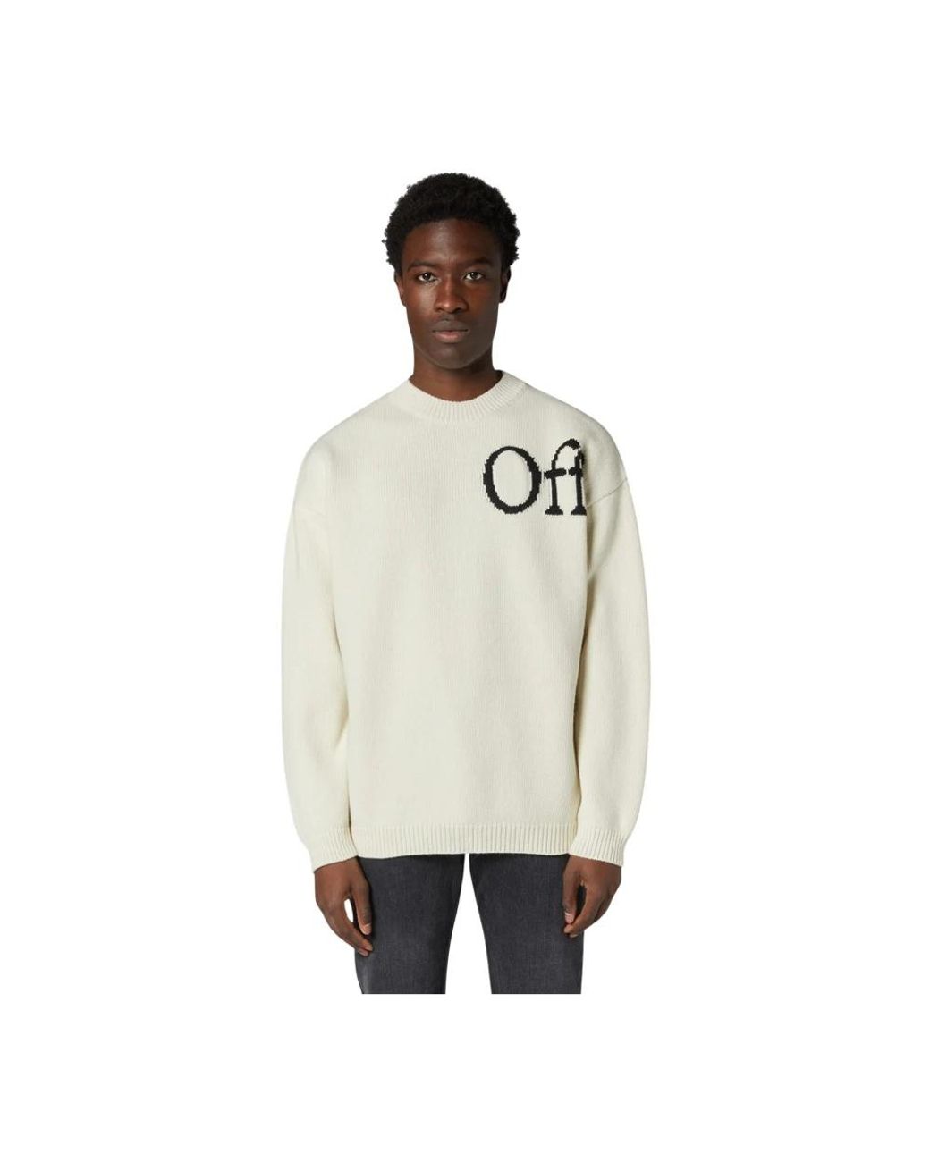Off-White c/o Virgil Abloh Natural Round-Neck Knitwear for men