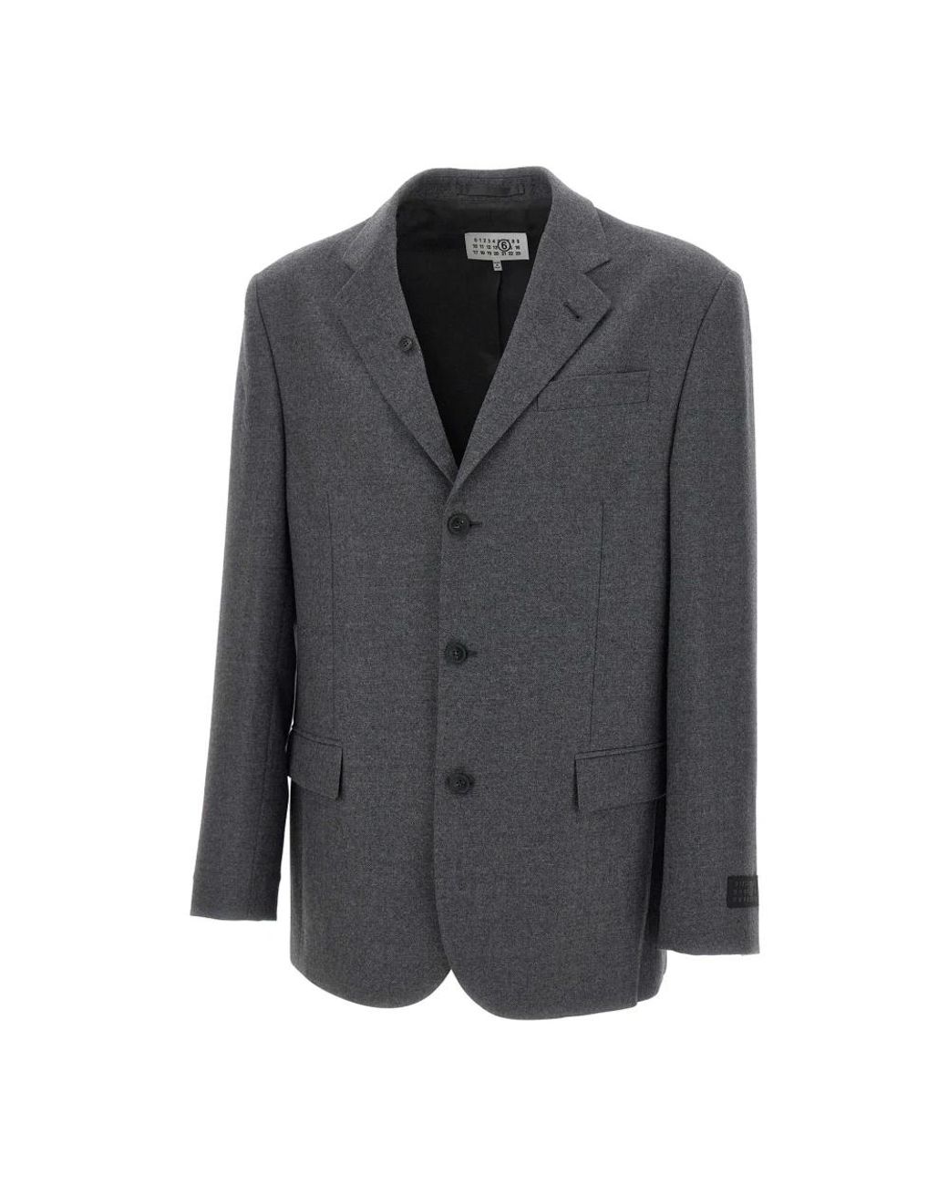 MM6 by Maison Margiela Gray Blazers for men