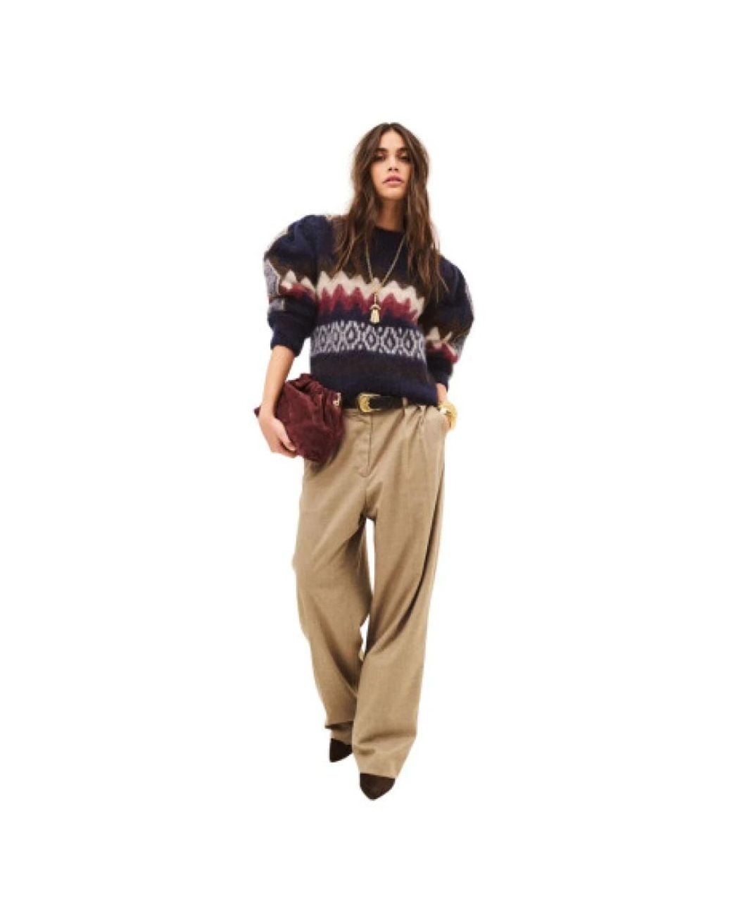 Wide Trousers Ba&sh de color Natural