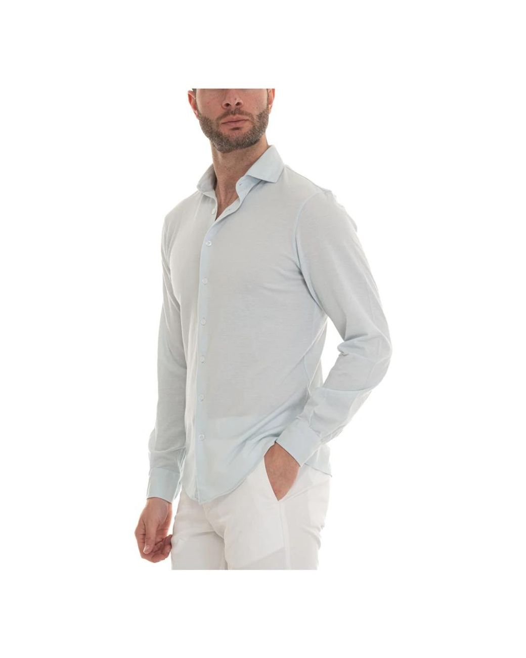 Gran Sasso Gray Casual Shirts for men