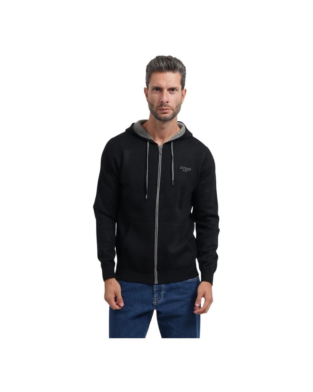 Zip-Throughs di Guess in Black da Uomo