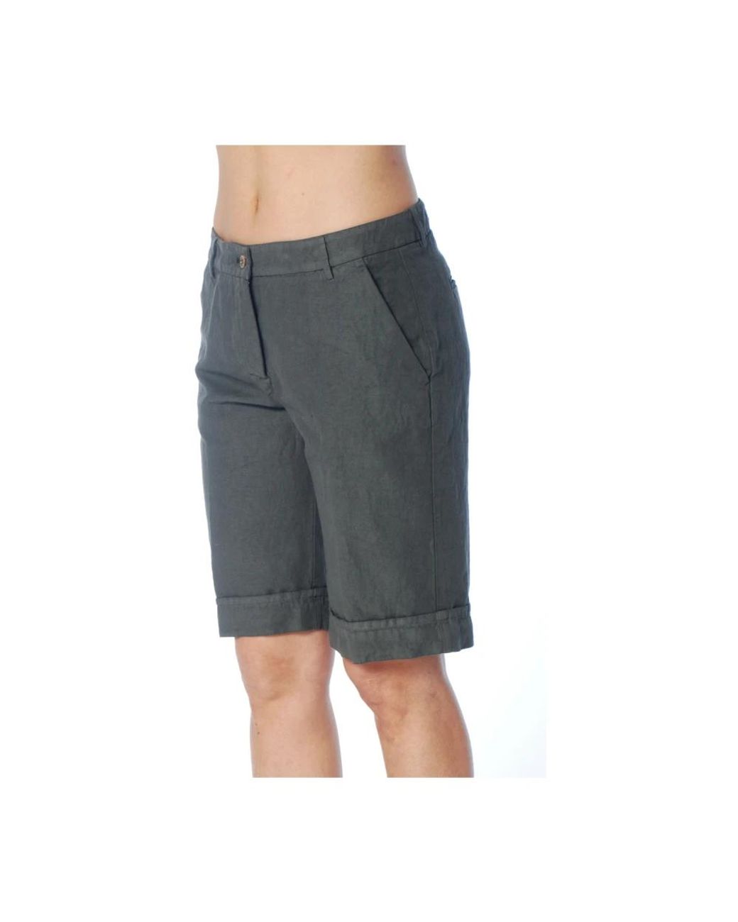 ROSSO35 Gray Casual Shorts