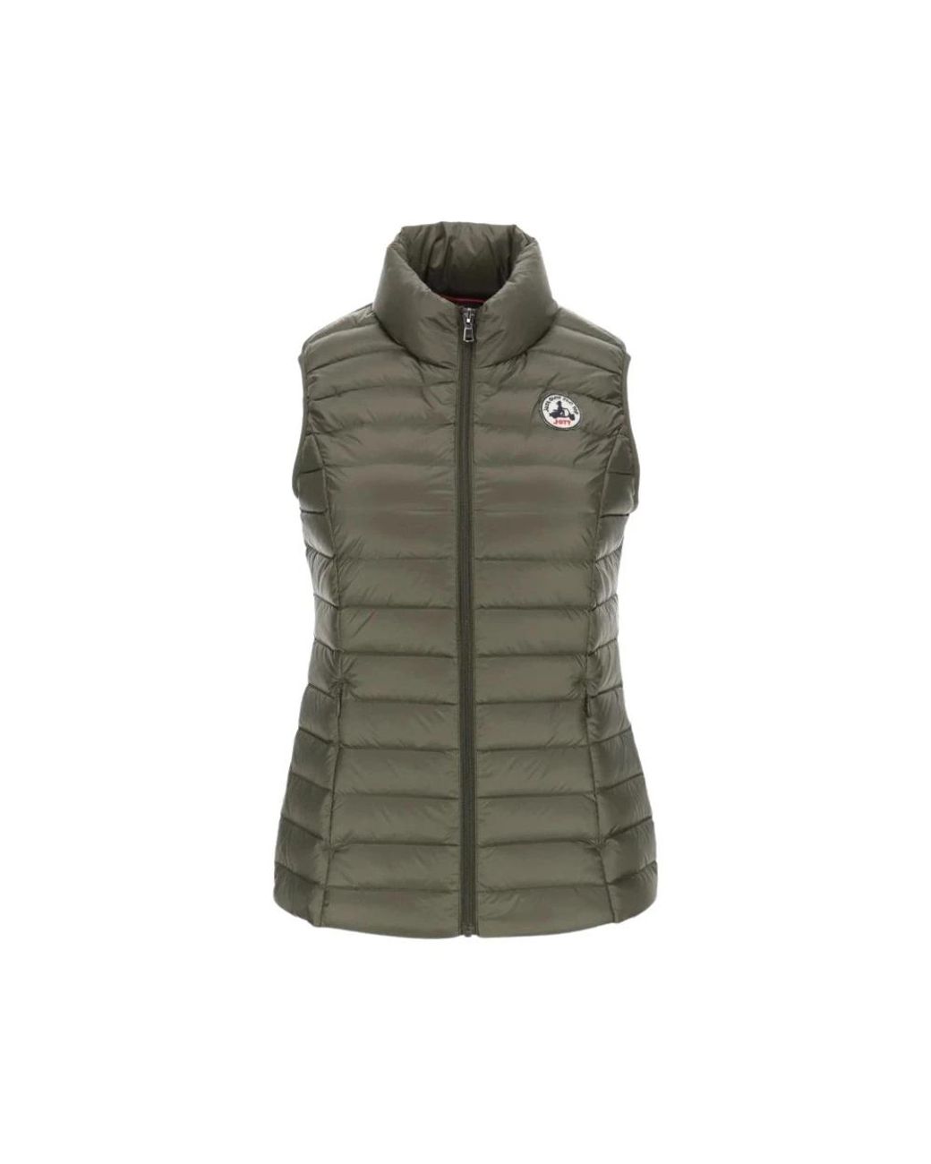 J.O.T.T Jassen ,Groen ,Satijn Tijdloos Mouwloos Donzen Jack in het Green