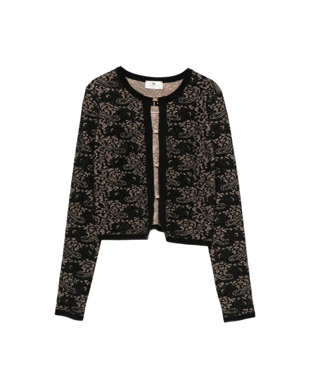 Cardigans Elisabetta Franchi de color Black