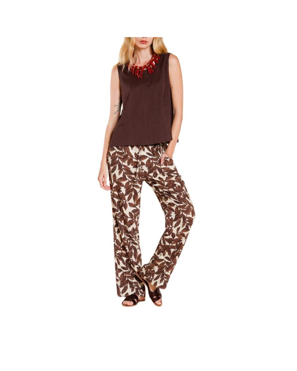 Mason's Brown Wide Trousers