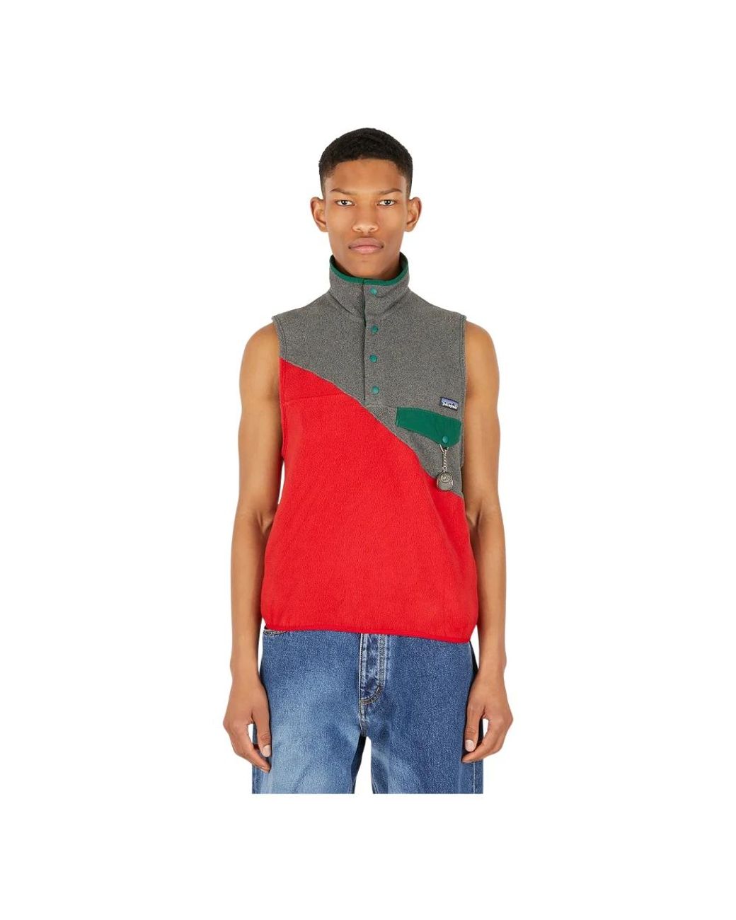 (DI)VISION Construct Fleece Split Ärmelloses Top in Red für Herren