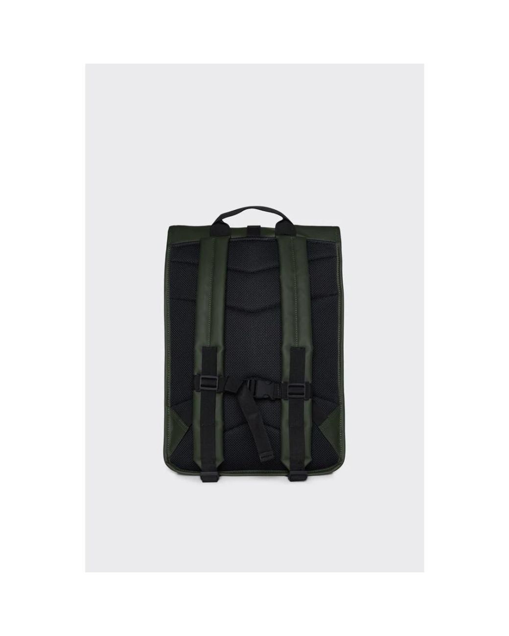 Rains Green Rolltop Rucksack Backpack