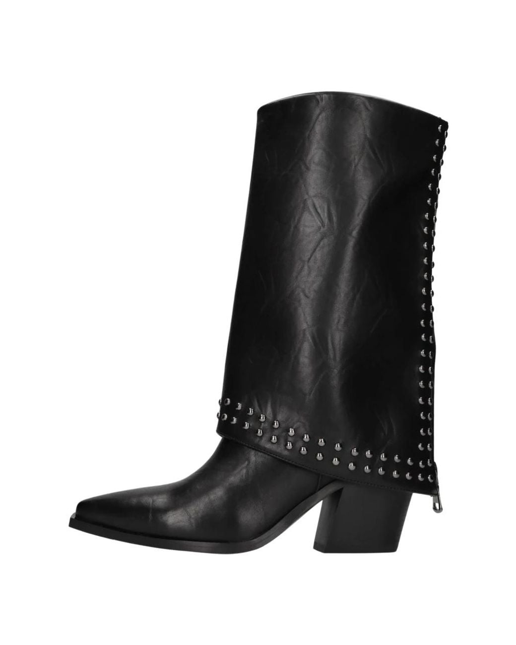 Exe' Black Cowboy & Biker Boots