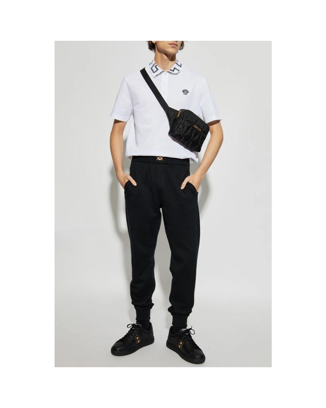 Versace Broeken ,Zwart ,Katoen Trainingsbroeken in het Black voor heren