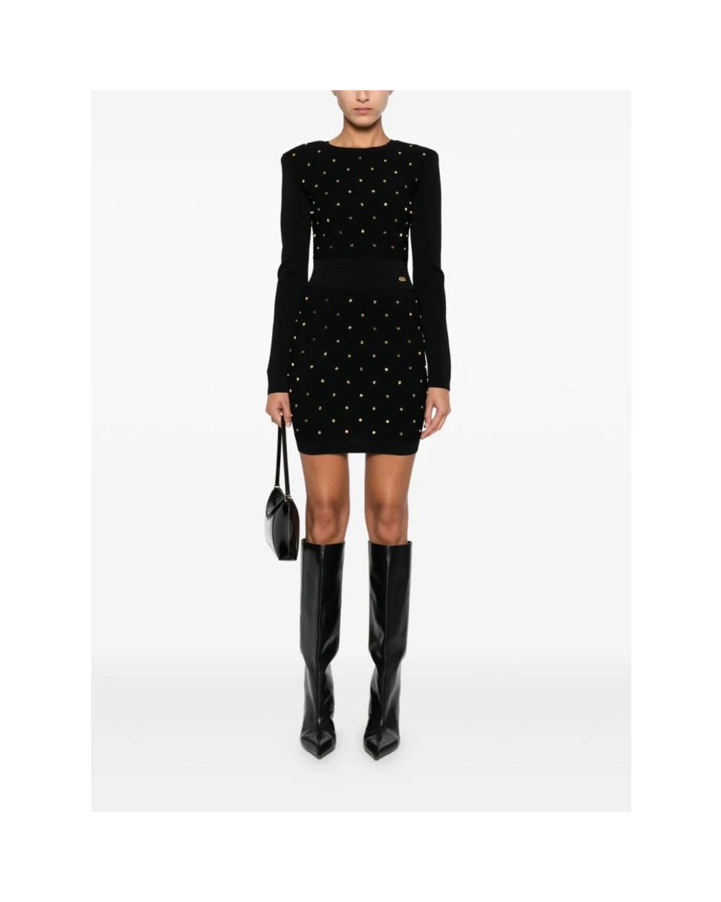 Elisabetta Franchi Black Short Dresses