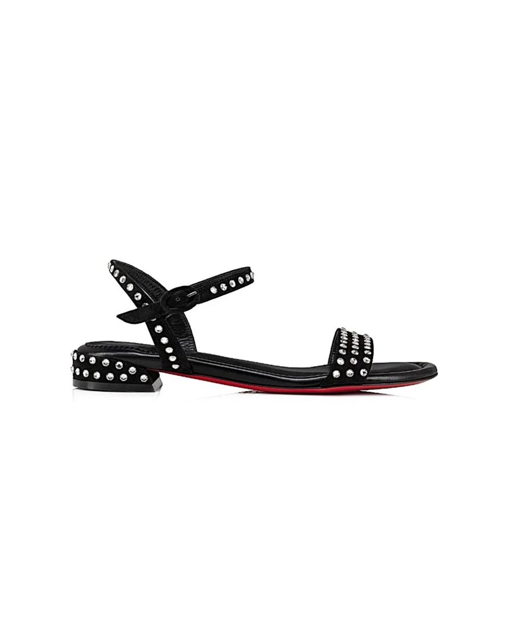 Christian Louboutin Black Flat Sandals