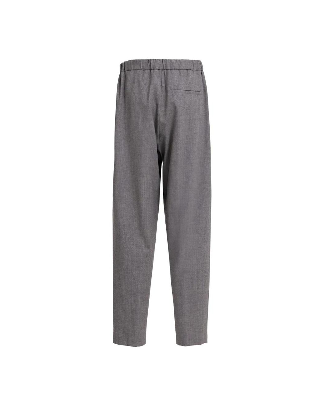 Seven Gauge Gray Straight Trousers for men