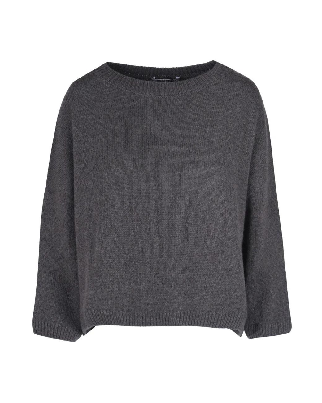 Liviana Conti Gray Round-Neck Knitwear