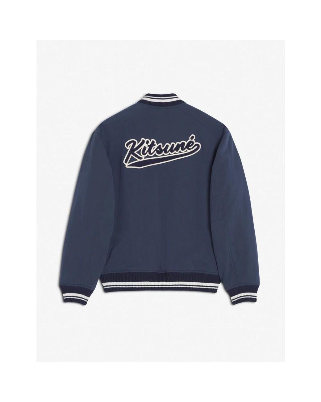 Maison Kitsuné Blue Bomber Jackets for men