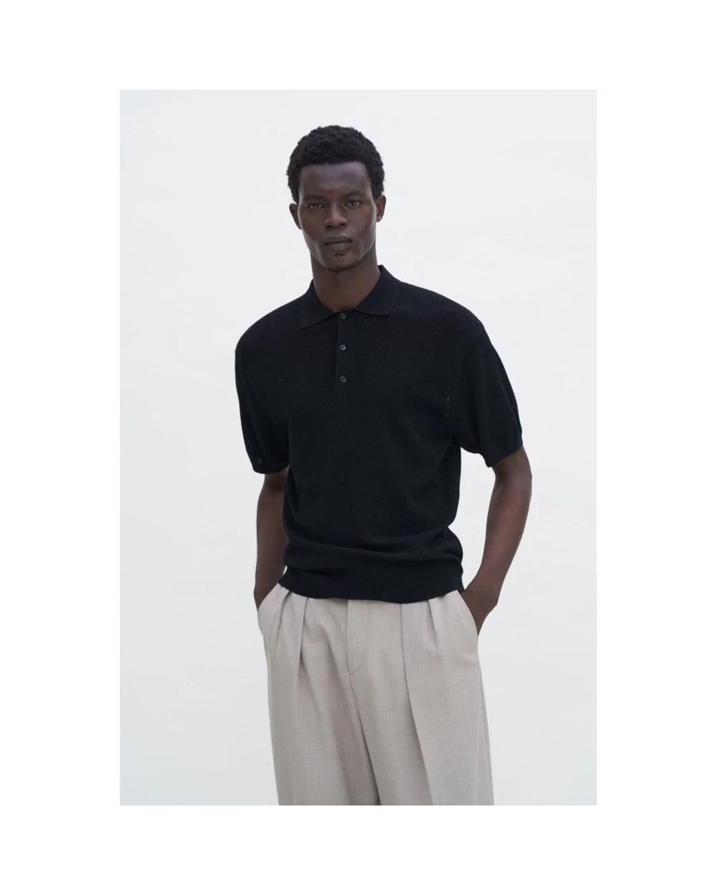 Filippa K Black Polo Shirts for men