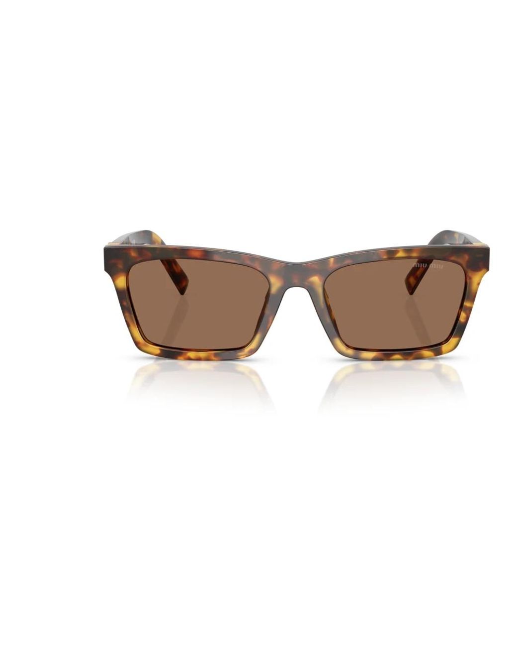 Miu Miu Brown Rechteckige Sonnenbrille