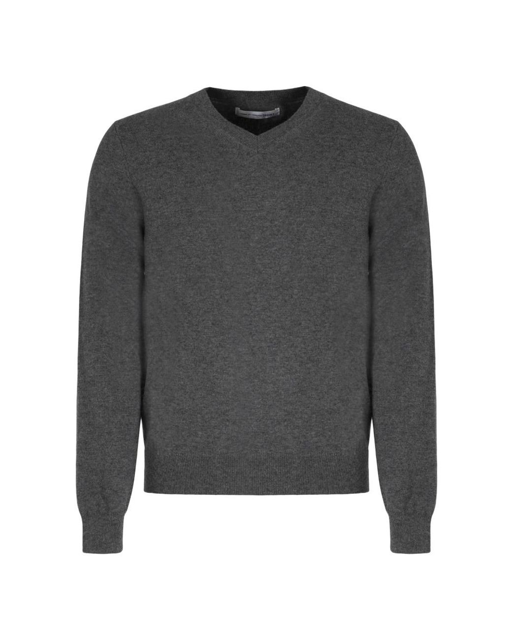 Comme des Garçons Gray V-Neck Knitwear for men