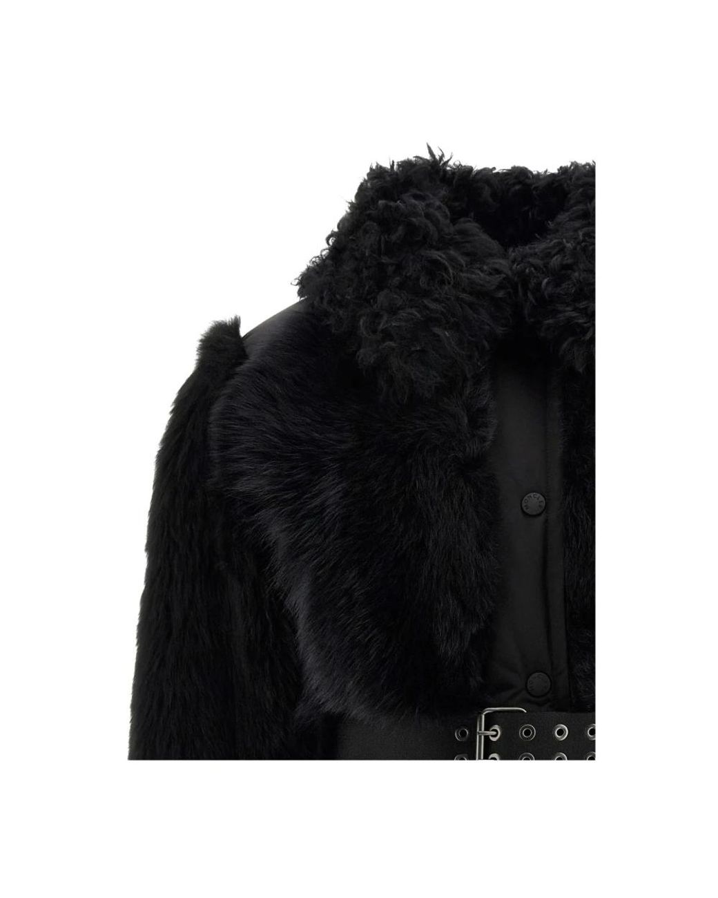 Moncler Black Faux Fur & Shearling Jackets